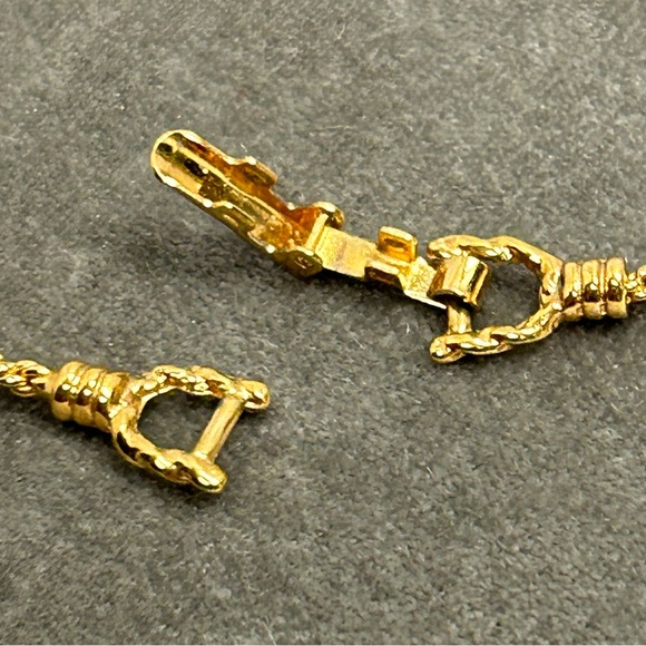 D’orlan black pear shaped gem necklace vintage - Picture 7 of 10